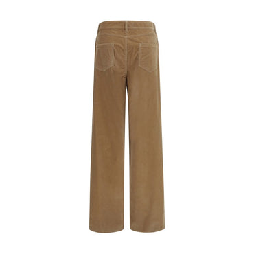 Max Mara Brown Cotton Casual Pants
