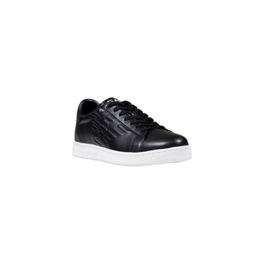 EA7 Emporio Armani Black Leather Sneakers