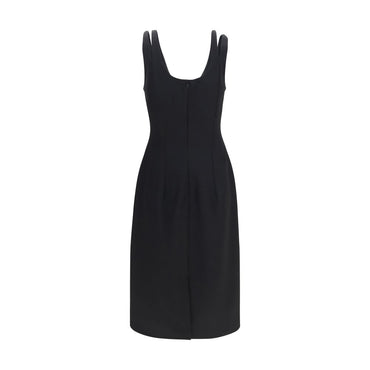 Versace Black Wool Oves Aries Casual Dress