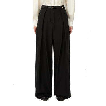 Max Mara Black Elastane Casual Pants