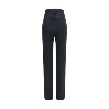 Ermanno Scervino Black Viscose Casual Pants