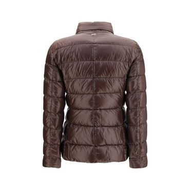 Herno Brown Goose Down Full-Length Jacket