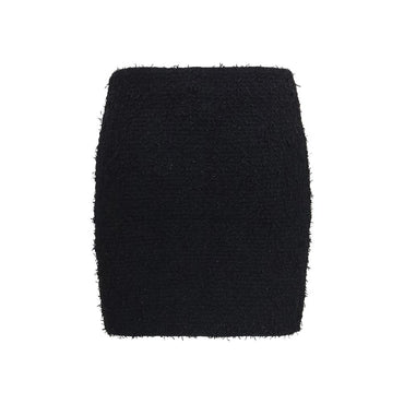 Balmain Black Viscose Mini Skirt