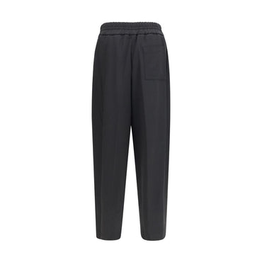 Ami Paris Black Wool Oves Aries Casual Pants