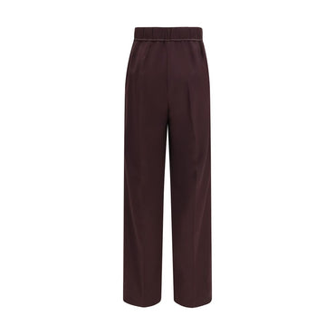 Forte_Forte Purple Polyester Casual Pants