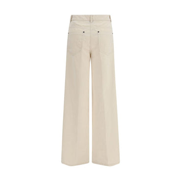 Forte_Forte White Cotton Casual Pants