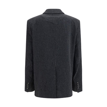 Ganni Gray Wool Oves Aries Blazer