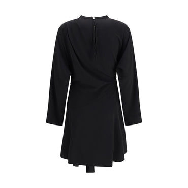 Ganni Black Recycled Polyester Cocktail Dress