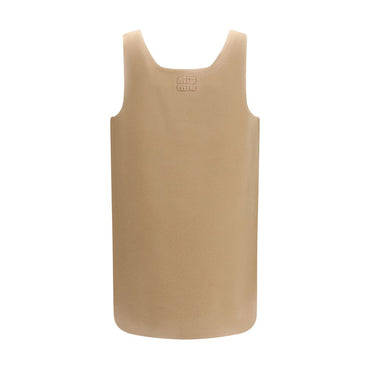 Miu Miu Beige Wool Oves Aries Casual Dress