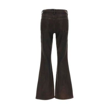 7FOR Black Cotton Bootcut Jeans