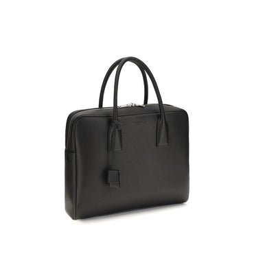 Saint Laurent Black Calf Leather Bos Taurus Handbag