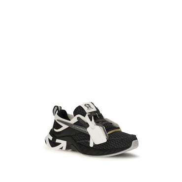 Off-White Black Polyester Athletic Sneakers