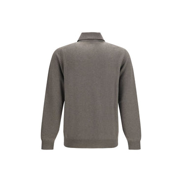 Brunello Cucinelli Brown Cashmere Polo Shirt