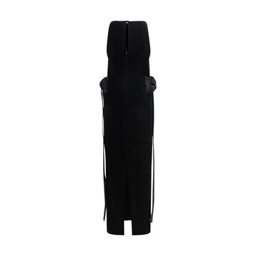 Self-Portrait Black Polyester Casual Dress