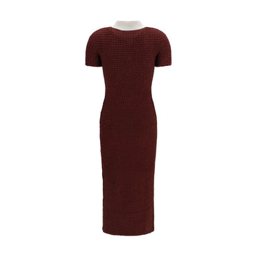 Self-Portrait Bordeaux Polyester Casual Dress