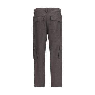 Brunello Cucinelli Brown Wool Oves Aries Cargo Pants