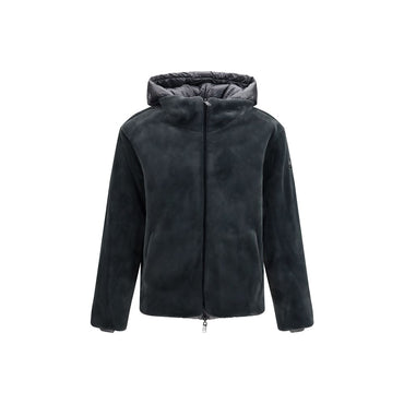 Moose Knuckles Gray Nylon Shell Jacket