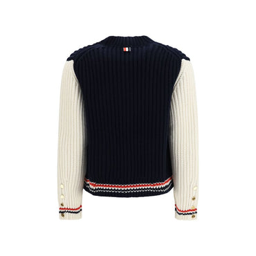 Thom Browne Blue Cashmere Cardigan