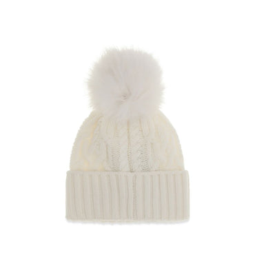 Moncler White Wool Oves Aries Beanie