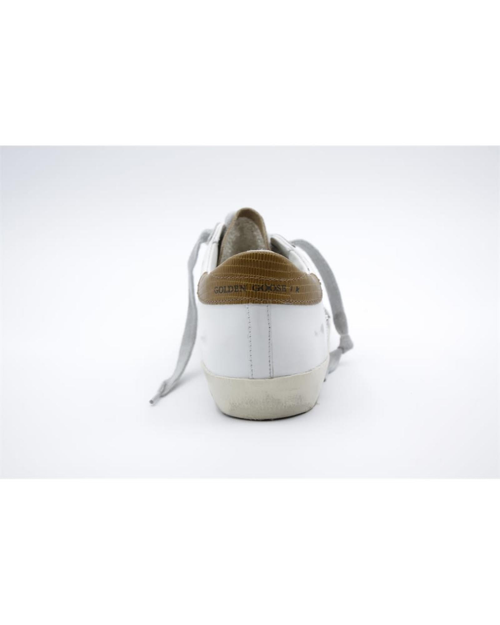 Golden Goose Brown Leather And Textile Low Top Sneakers