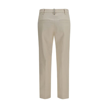 Brunello Cucinelli Beige Cotton Dress Pants