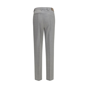 Brunello Cucinelli Gray Wool Oves Aries Dress Pants