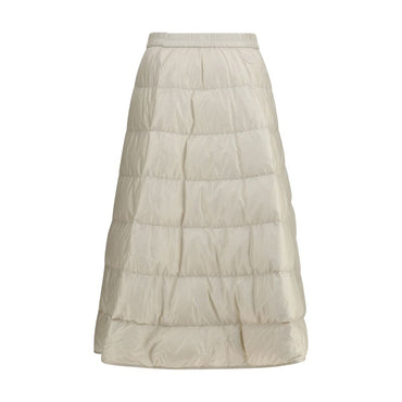 Moncler Beige Nylon Midi Skirt