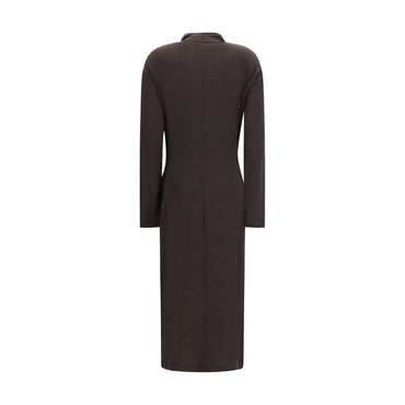 Brunello Cucinelli Brown Wool Oves Aries Casual Dress