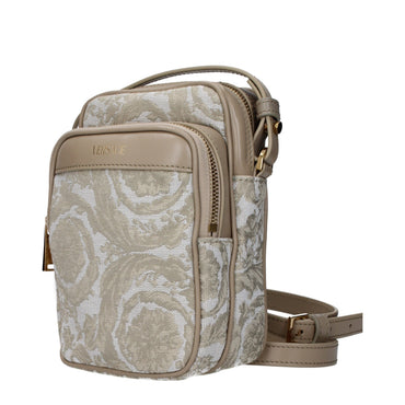 Versace Beige Fabric Crossbody Bag