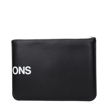 Comme Des Garçons Black Leather Clutch Bag