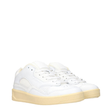 Jil Sander White Leather Low Top Sneakers