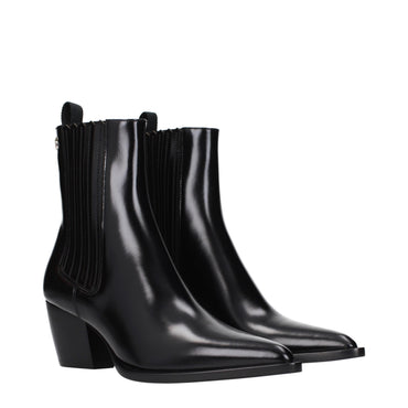 Christian Dior Black Leather Ankle Boots