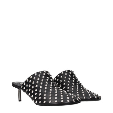 Jil Sander Black Leather Mules