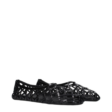 Alaïa Black Leather Ballet Flats