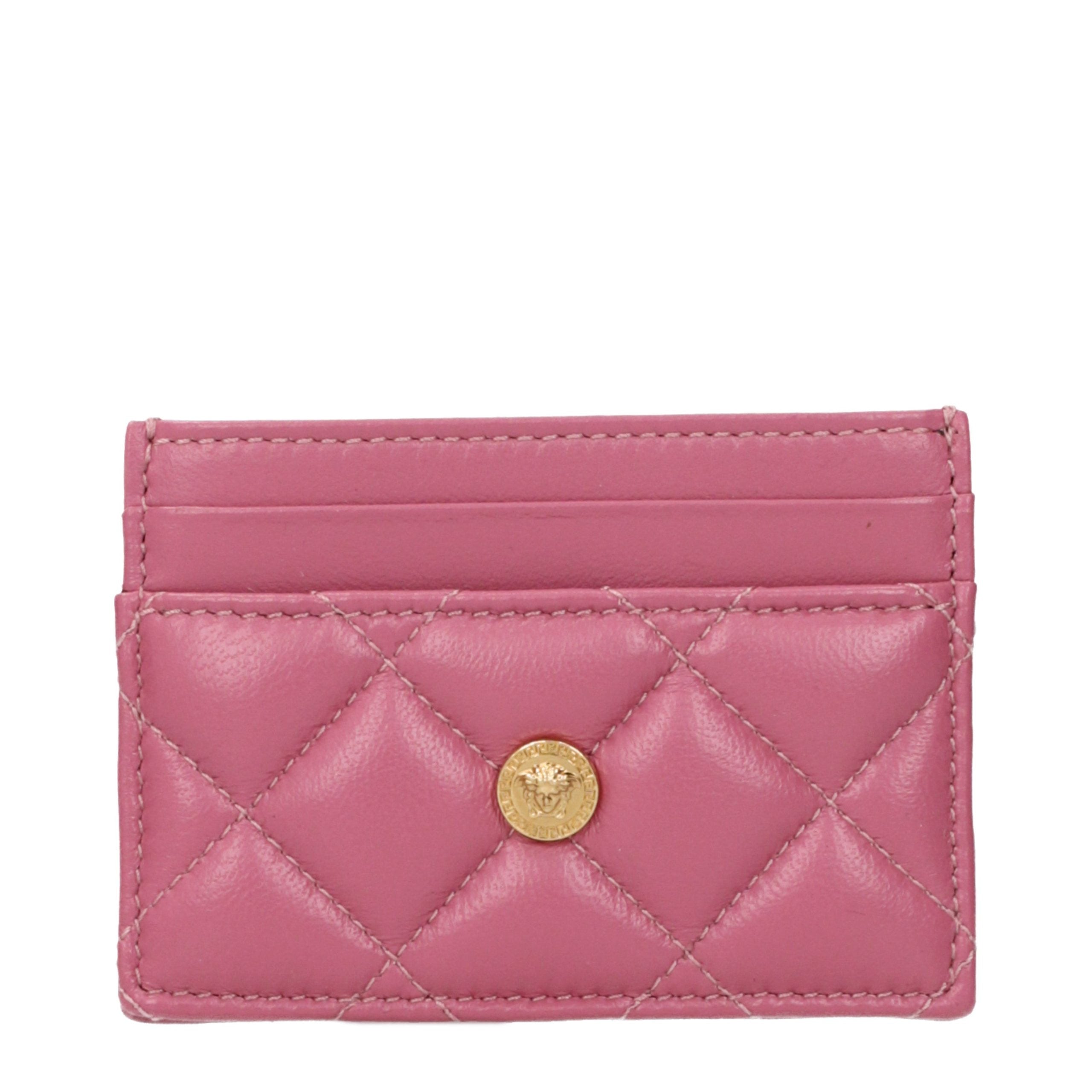 Versace Pink Leather Cardholder