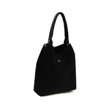 Vivienne Westwood Black Suede Leather Shoulder Bag