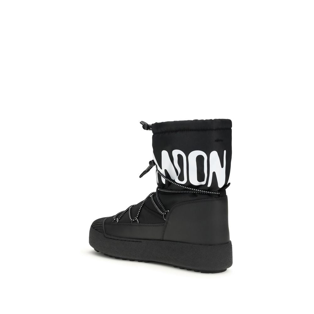 Moon Boot Black Polyamide Lace-Up Boots
