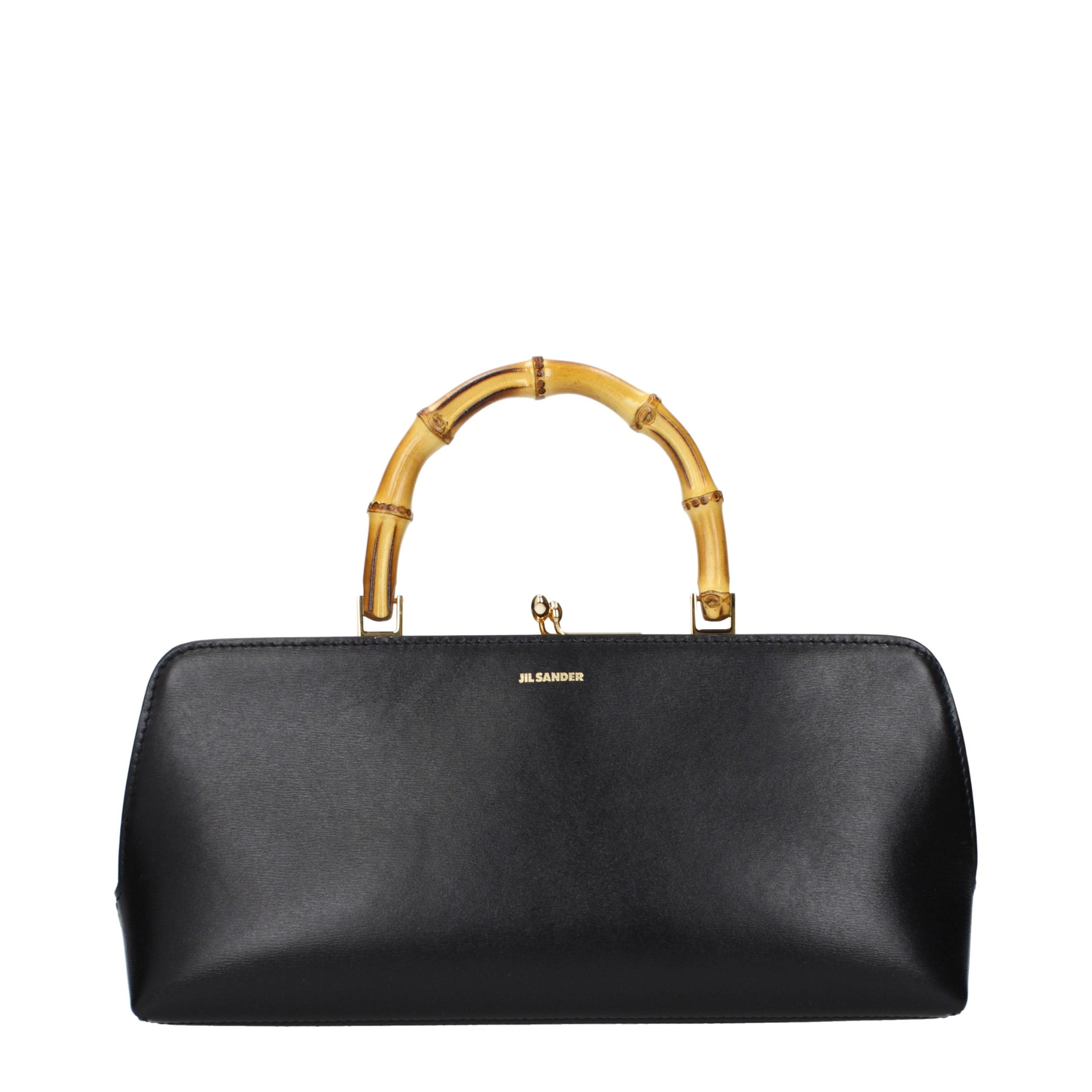 Jil Sander Black Leather Handbag