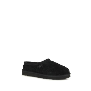 UGG Black Suede Leather Mules