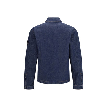 Stone Island Blue Cotton Denim Jacket