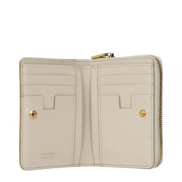 Tom Ford Beige Leather Wallet