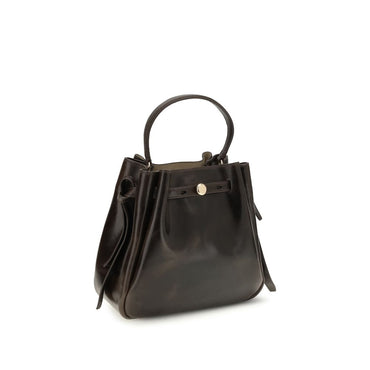 Tory Burch Brown Calf Leather Bos Taurus Backet Bag