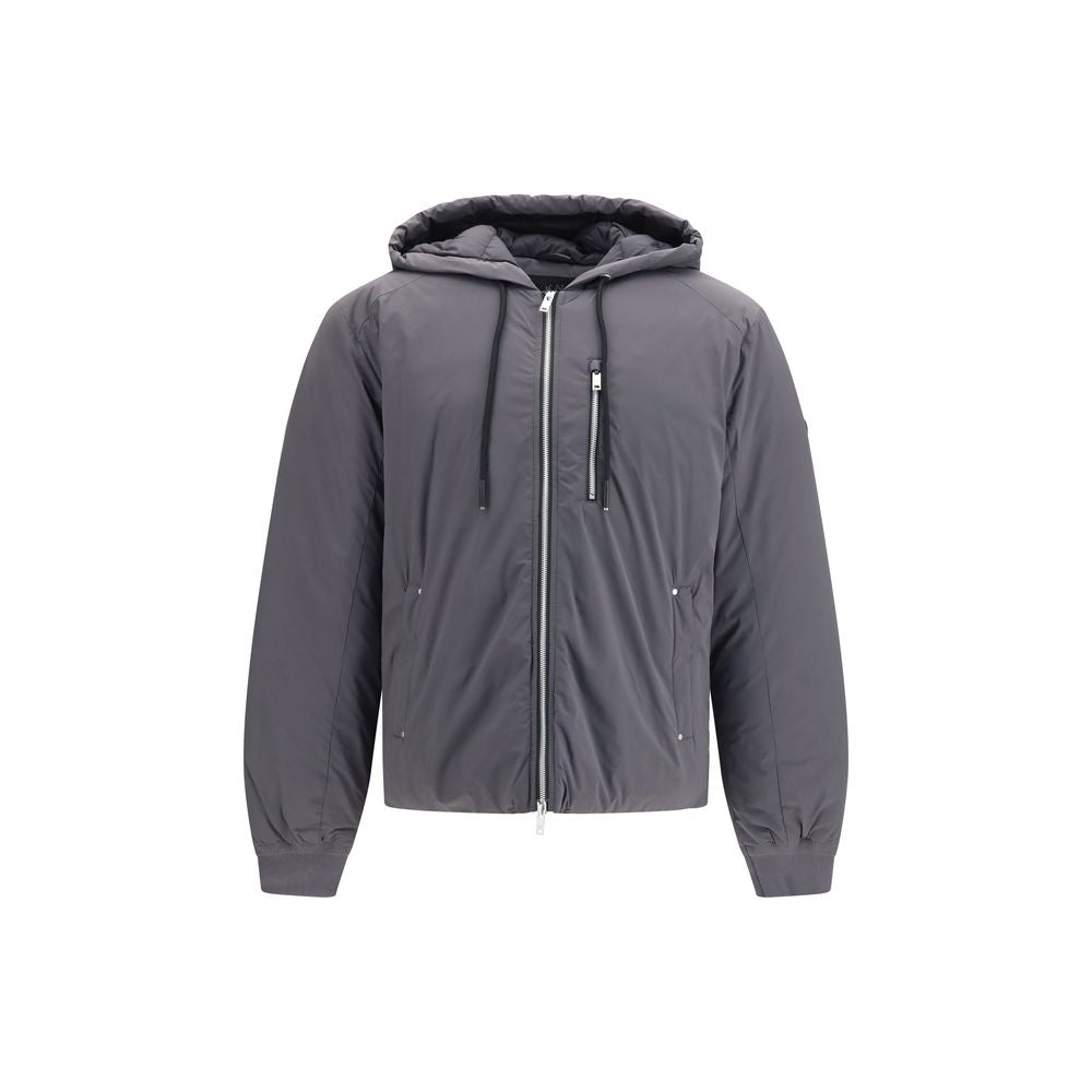 Moose Knuckles Gray Nylon Full-Length Jacket