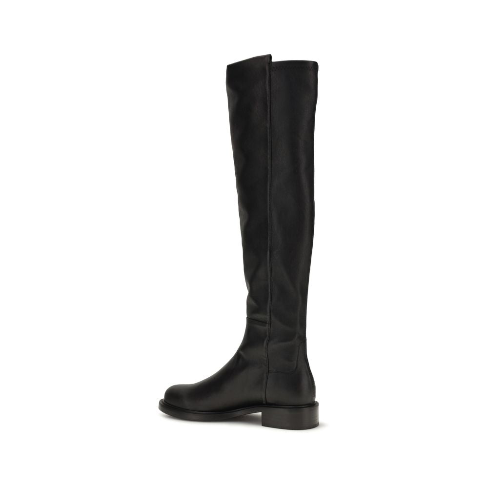 Stuart Weitzman Black Napa Leather / Calf Bos Taurus Over The Knee