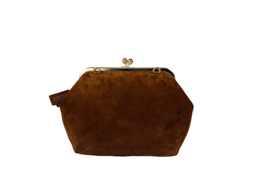 COACH Coach Kisslock Frame 27 Suede Bag