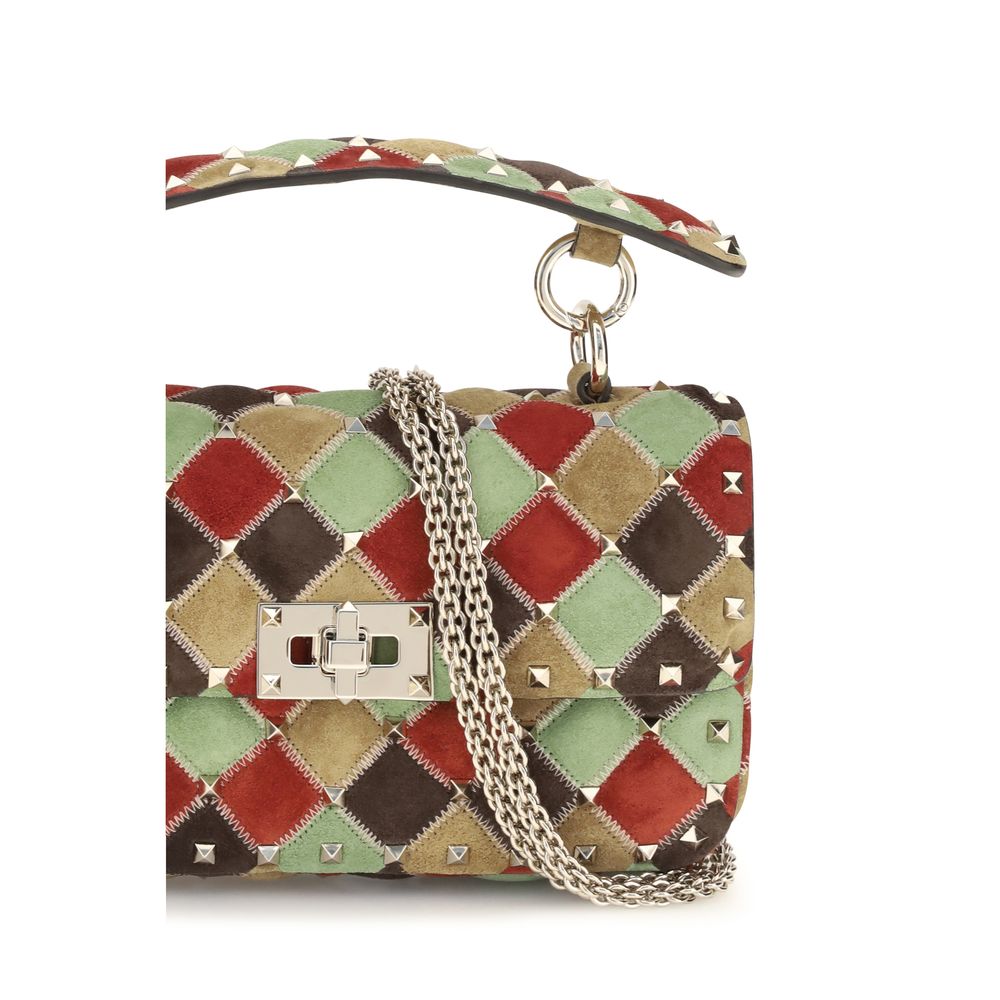 Valentino Garavani Multicolor Suede Leather Shoulder Bag