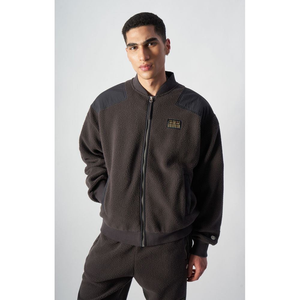 Champion Black Polyester Bomber