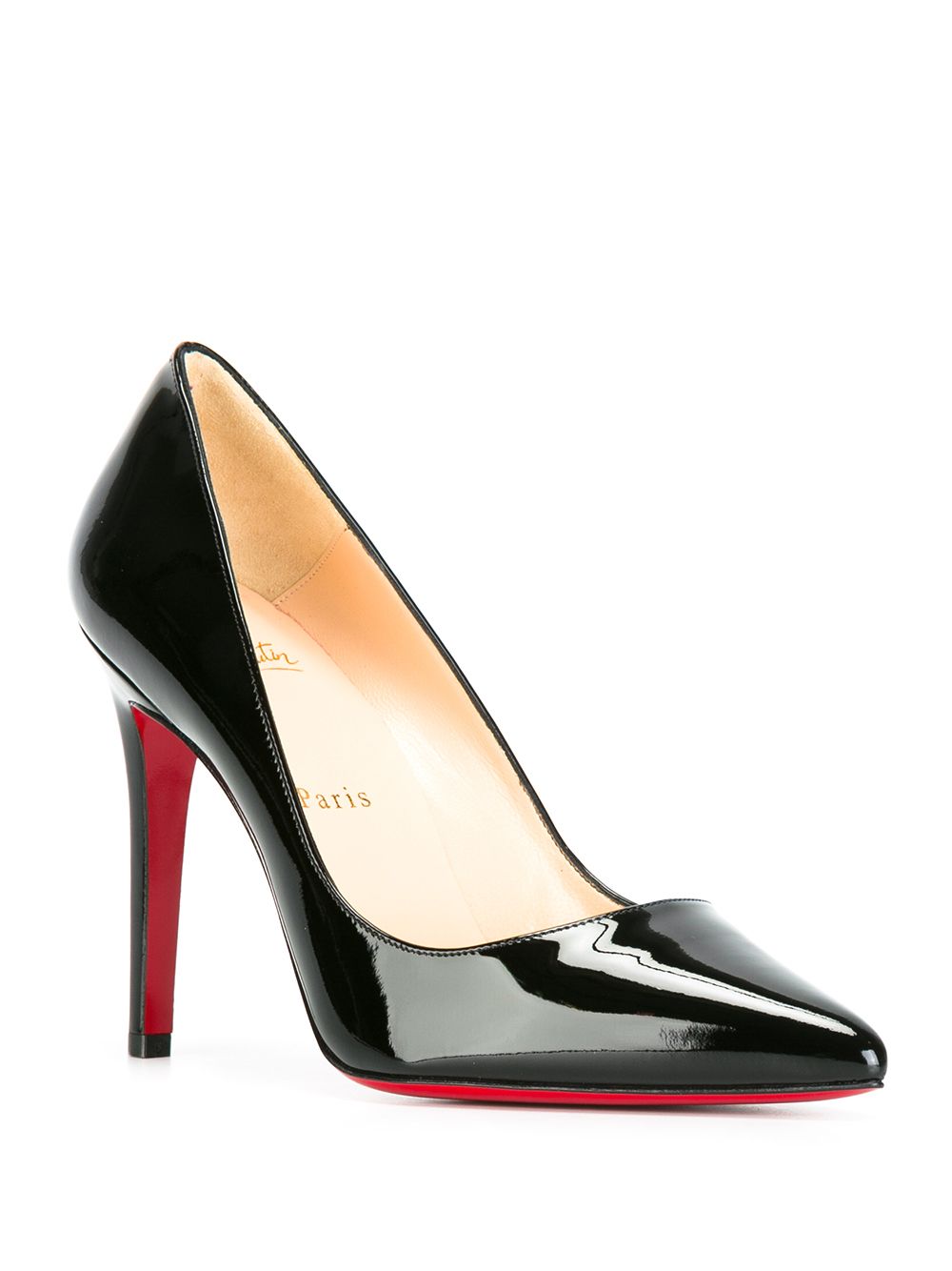 Christian Louboutin With Heel Black -black-patent leather-red bottoms