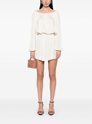 Saint Laurent Dresses White -cotton-short