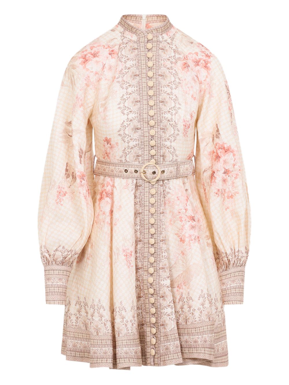 Zimmermann Dresses Powder -powder pink-mini dress-button down